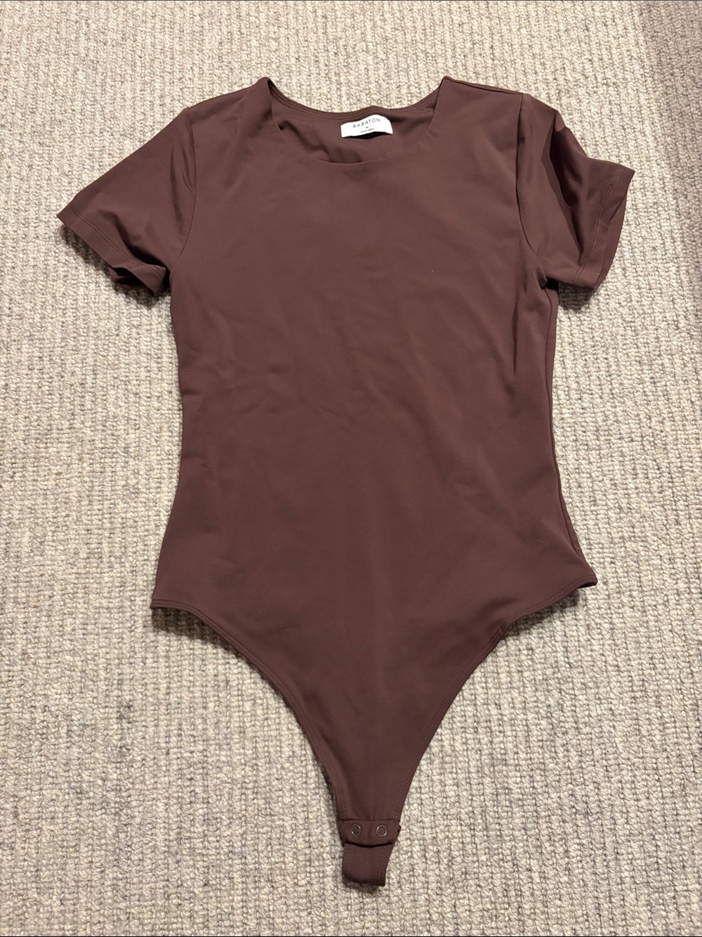 Aritzia BABATON Brown Short Sleeve Bodysuit